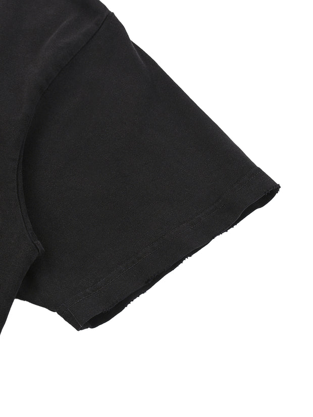 Snow Washed Raw-Hem T-Shirt