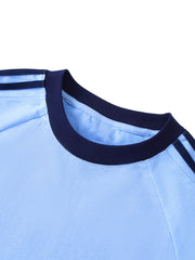 xdrop, menswear, contrasttape,crewnecktee, streetwearau, aus,relaxedfit, sportylook, cotton,aussiebrand, summerfit, modern,dropfashion