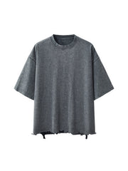 Snow Wash Raw-Hem Boxy T-shirt