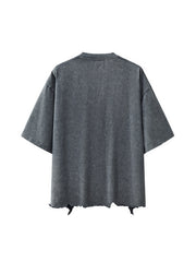 Snow Wash Raw-Hem Boxy T-shirt